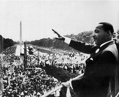 Picture of Dr. King Giving His I Have a Dream Speech on the Mall at Washington, DC