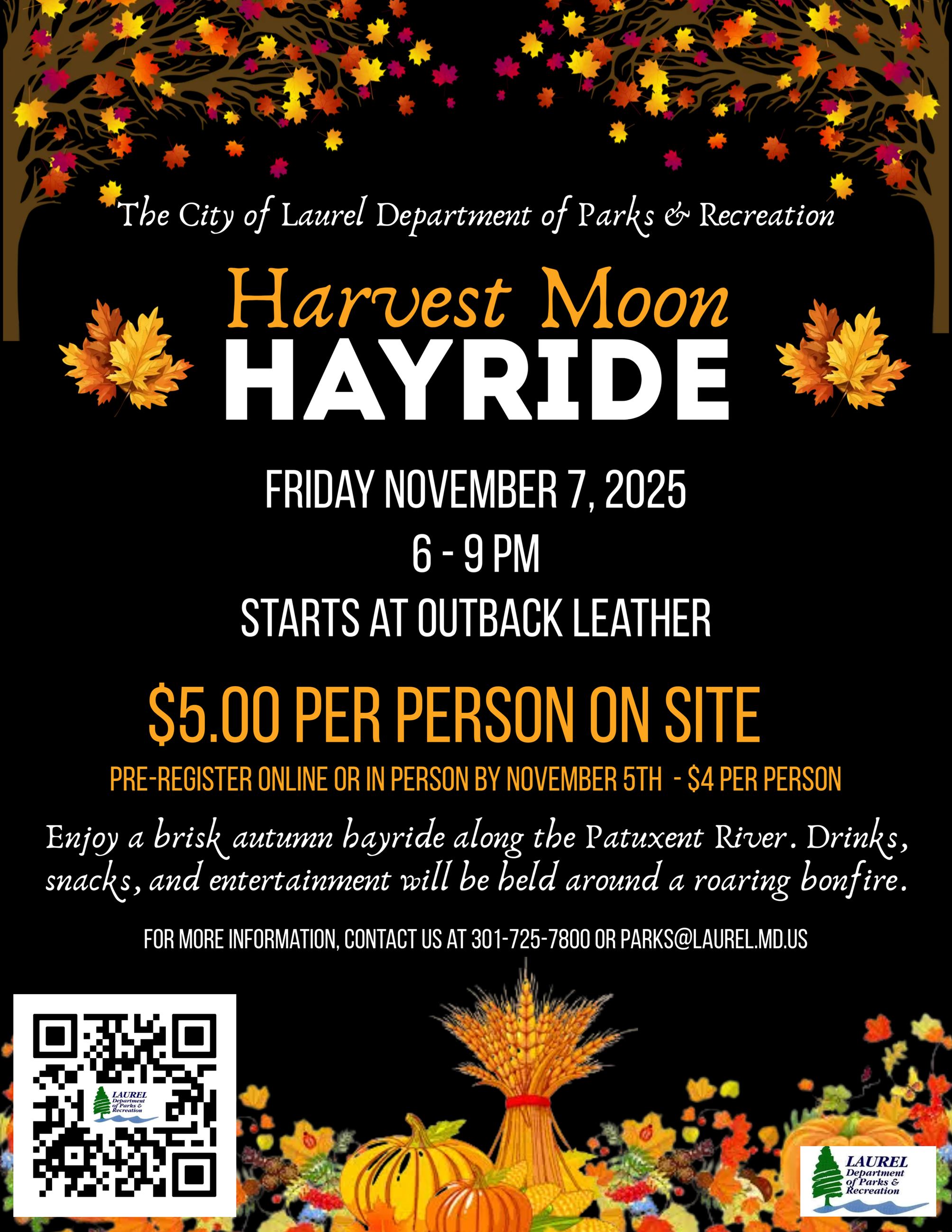 Harvest Moon Hayride 2025 flyer