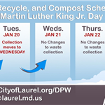 Dr. King, Jr. Day Collection Schedule