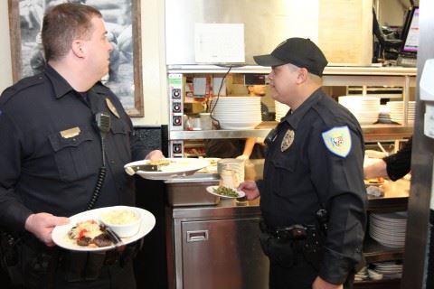 Police In a Kitchen